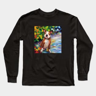 Brown Boston Terrier Long Sleeve T-Shirt